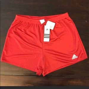 ADIDAS NEW WITH TAGS POWER RED / WHITE LARGE SHORT